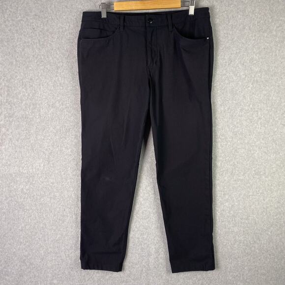 Lululemon Mens 34 ABC Slim Warpstreme in Black Performance Chino - Picture 1 of 9